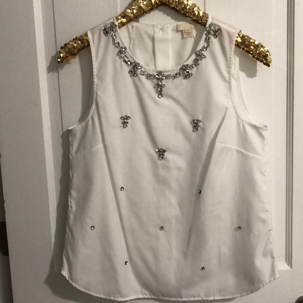 j.crew collection embellished blouse